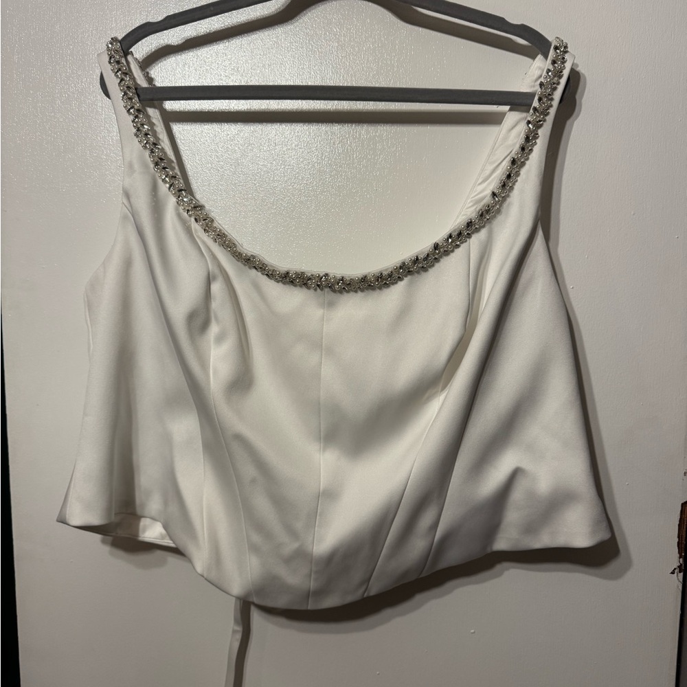 David’s Bridal Custom Beaded Satin Corset
